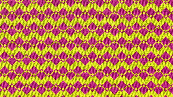 Purple and yellow fabric texture for background, Jersey with printed abstract pattern. 3D-rendering — стокове фото