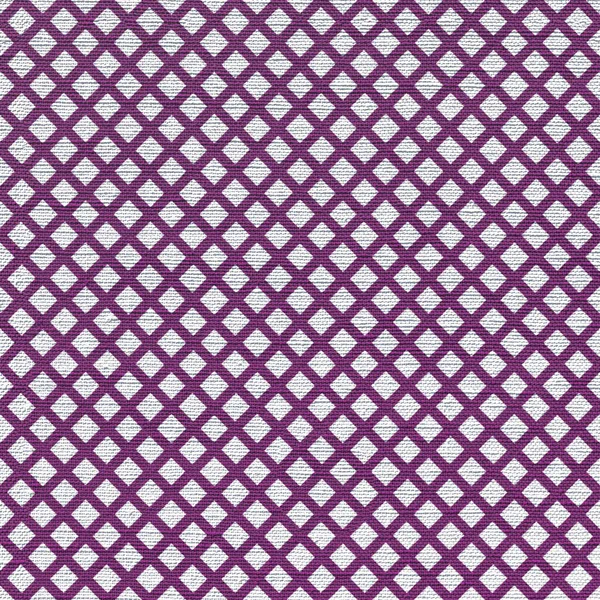 Sfondo in cotone bianco e viola con texture a scacchi. Il cotone naturale è vicino. Rendering 3D — Foto Stock