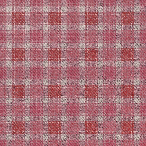 Una manta de lana con un patrón tartán como fondo. La textura de los textiles de lana natural en rojo y blanco comprobar cerrar. Representación en 3D —  Fotos de Stock