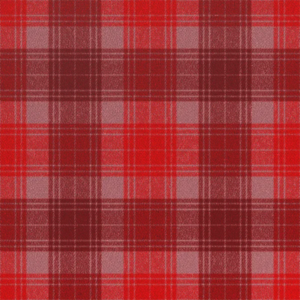 Una coperta di lana con un motivo tartan come sfondo. La texture dei tessuti in lana naturale in rosso e bianco check close. Rendering 3D — Foto Stock