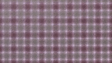 Arka planda tartan desenli yün bir battaniye. Mor ve beyaz renkte doğal yünlü kumaşların dokusu. 3 Boyutlu Hazırlama