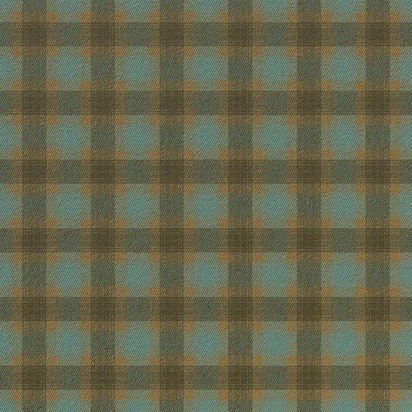 Una coperta di lana con un motivo tartan come sfondo. La trama dei tessuti di lana naturale in un check verde marrone è vicino. Rendering 3D — Foto Stock