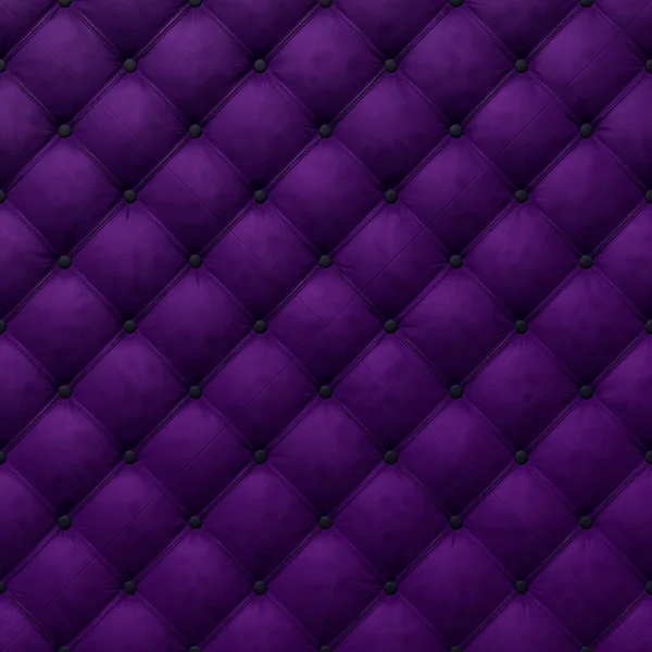 Крупный план на фоне темно-фиолетового антикварного текстильного дивана в стиле Честерфилда, 3D-рендеринг Стоковая Картинка