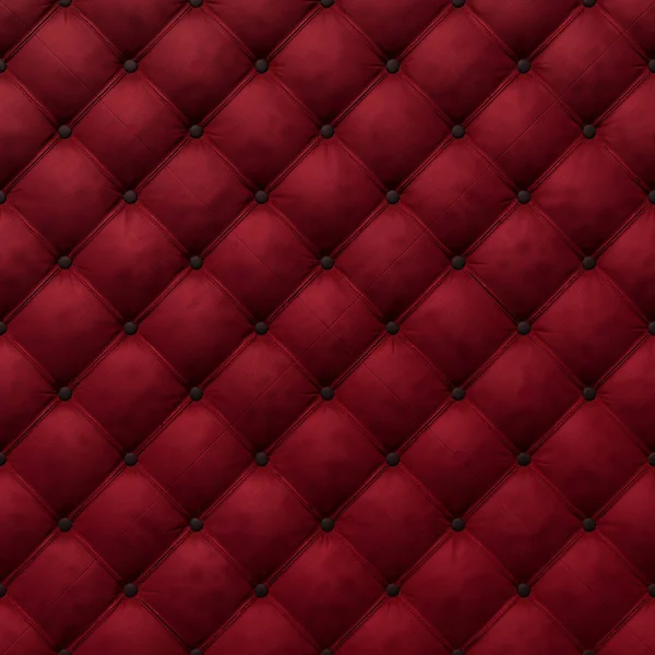 Primer plano en el fondo de un sofá textil antiguo rojo en el estilo de Chesterfield, 3D-renderizado Fotos De Stock Sin Royalties Gratis