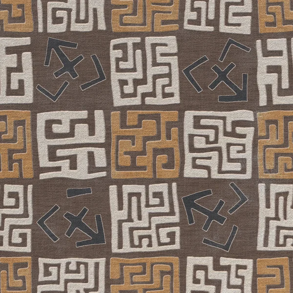 O padrão nacional cubano do ornamento. Design de textura étnica tradicional. Renderização 3D — Fotografia de Stock
