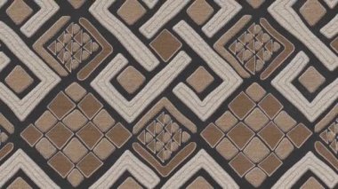 Süslerin Küba ulusal modeli. Geleneksel etnik doku tasarımı. 3 Boyutlu Hazırlama