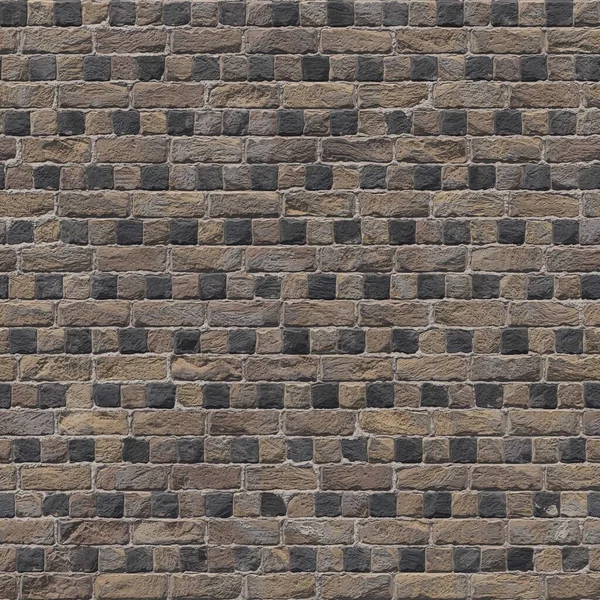 Old brick wall in a background image. Cracked from time, peeling dirty bricks of red and gray color with traces of plaster. 3D-rendering — Stock Photo, Image