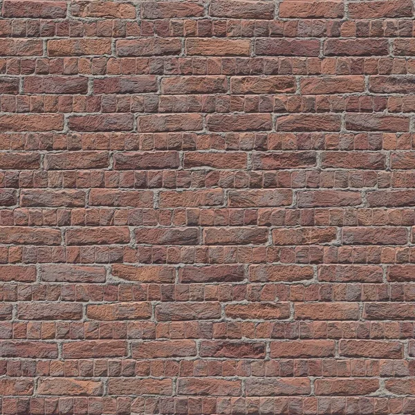 Old brick wall in a background image. Cracked from time, peeling dirty bricks of red and gray color with traces of plaster. 3D-rendering — Stock Photo, Image