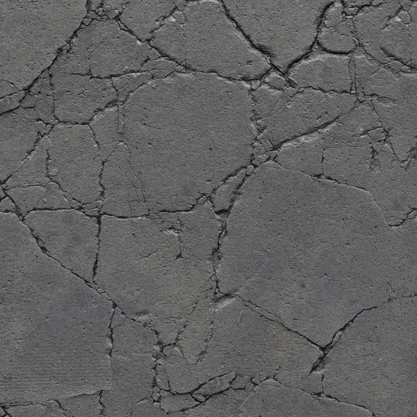 Un trottoir lourd et fissuré en béton. Le fond de béton gris est gravement détruit, avec des fissures. Grunge béton mur de ciment avec une fissure dans un bâtiment industriel. rendu 3D — Photo