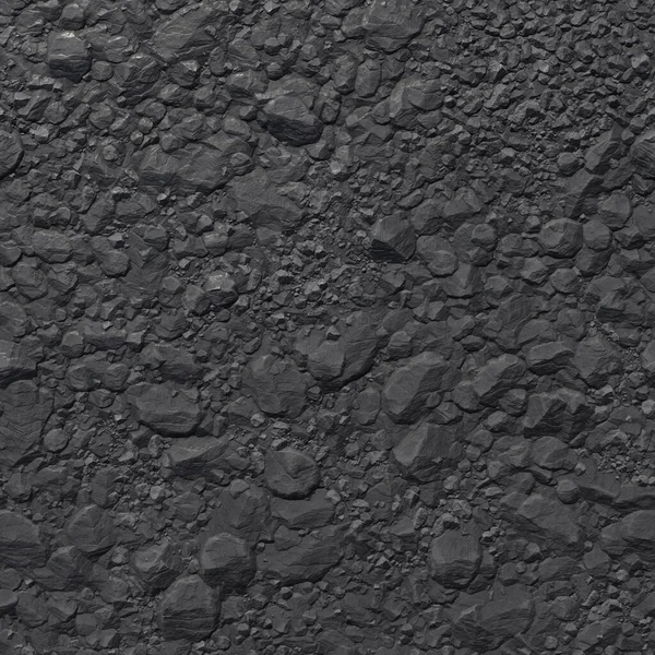 Coal mineral black cube stone background. Coal bunker. 3D-rendering.