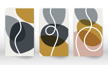 Modern soyut resim. Bir dizi geometrik şekil. Soyut el çizimi suluboya efekt tasarım elementleri. Modern sanat baskısı. Karalama şekilli çağdaş tasarım.