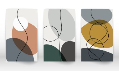 Bir dizi geometrik şekil. Soyut el çizimi suluboya efekt tasarımı. Modern sanat baskısı. Karalama şekilli çağdaş tasarım.