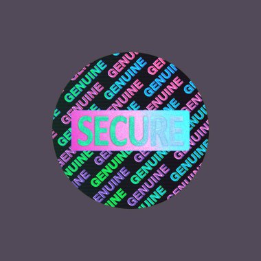 Kaliteli hologram etiketi. Ürün Sertifika Mührü