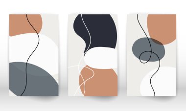 Modern soyut resim. Bir dizi geometrik şekil. Soyut el çizimi suluboya efekt tasarım elementleri. Modern sanat baskısı. Karalama şekilli çağdaş tasarım.