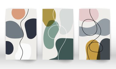 Bir dizi geometrik şekil. El yapımı suluboya efekt tasarım elementleri. Modern sanat baskısı. Karalama şekilli çağdaş tasarım.