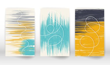 İskandinav ev dekoru. Bir dizi soyut el çizgileri. Modern sanat tuvali. Suluboya efekt tasarımı. İskandinav sanat tasarımı.