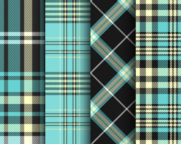 타탄으로 솔기가 없는 패턴이죠. 스코틀랜드 플 래드 체크. 스코틀랜드식 줄무늬 인쇄물 — 스톡 벡터