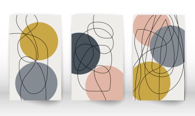 Modern soyut resim. Bir dizi geometrik şekil. Soyut el çizimi suluboya efekt tasarım elementleri. Modern sanat baskısı. Karalama şekilli çağdaş tasarım.