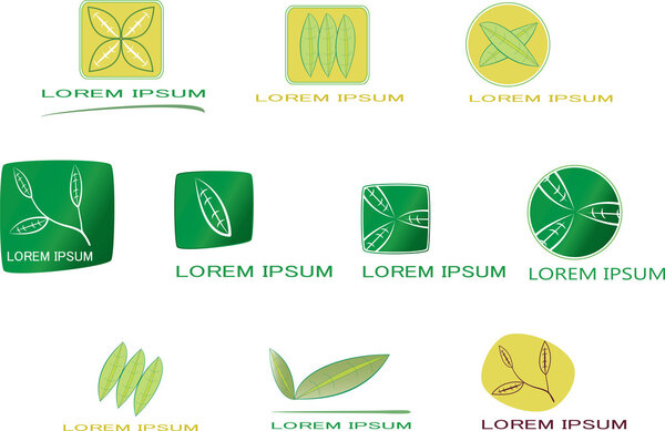 Corporate Leaf Logo set