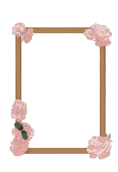 Gül ahşap çerçeve