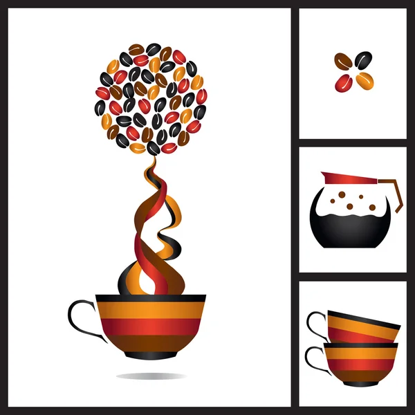 Kahve Kupası tasarım vektör simgesi kahve dükkanı veya kafe için