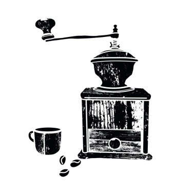 Siyah vintage Kahve değirmeni