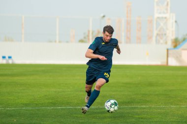 KHARKIV, UKRAINE - 9 Ekim 2020: Profesyonel Lig FC Metal FC Energia 'ya karşı futbol maçı