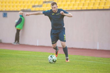 KHARKIV, UKRAINE - 9 Ekim 2020: Profesyonel Lig FC Metal FC Energia 'ya karşı futbol maçı