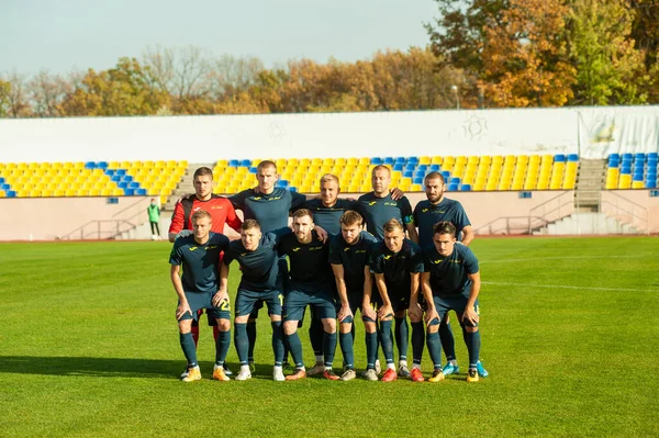 Kharkiv Ukraine Octobre 2020 Photo Équipe Métal Lors Match Football — Photo