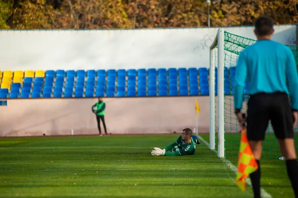 Kharkiv Ukraine Outubro 2020 Sergey Dvornik Goleiro Energia Durante Jogo — Fotografia de Stock