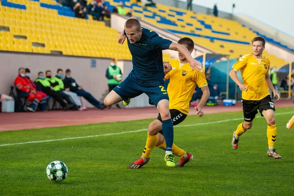 KHARKIV, UKRAINE - 9 Ekim 2020: Profesyonel Lig FC Metal FC Energia 'ya karşı futbol maçı