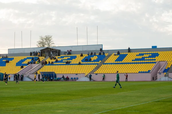 Kharkiv Ukraine Oktober 2020 Stadion Solnetschnii Sunny Während Des Fußballspiels — Stockfoto