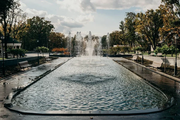 Kharkiv Ukraine Octobre 2020 Fontaine Dans Jardin Taras Shevchenko Kharkov — Photo