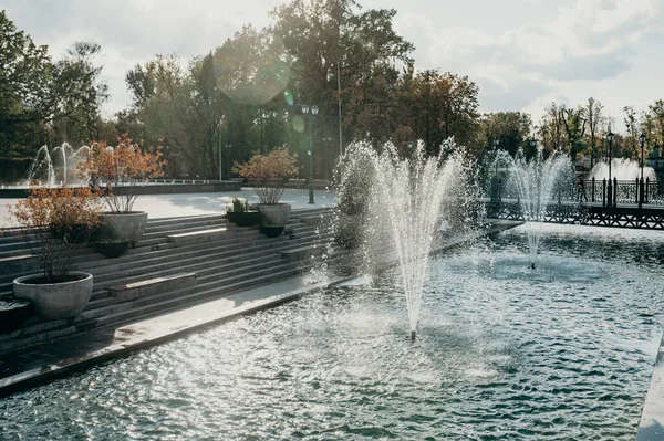 Kharkiv Ukraine Octobre 2020 Fontaine Dans Jardin Taras Shevchenko Kharkov — Photo