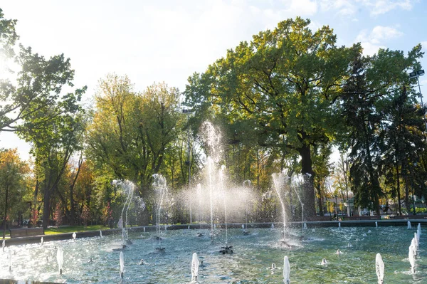 Kharkiv Ukraine October 2020 Fountain Taras Shevchenko Garden Kharkov — Stock Photo, Image