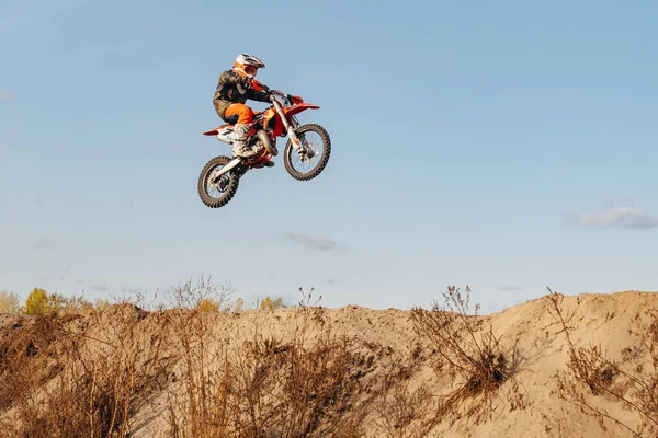 Kharkov Ukrajina Října 2020 Výcvik Neidentifikovaných Motokrosových Jezdců — Stock fotografie