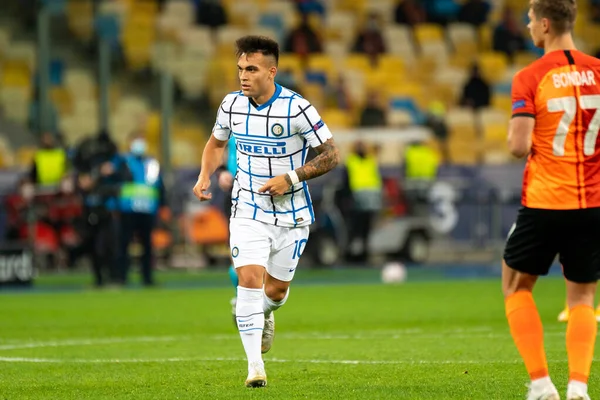 Kyiv Ukraine Ekim 2020 Lautaro Martinez Uefa Şampiyonlar Ligi Grubunun — Stok fotoğraf