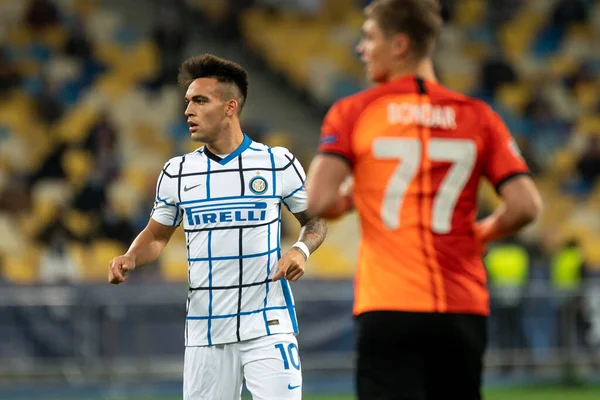 Kyiv Ukraine Ekim 2020 Lautaro Martinez Uefa Şampiyonlar Ligi Grubunun — Stok fotoğraf