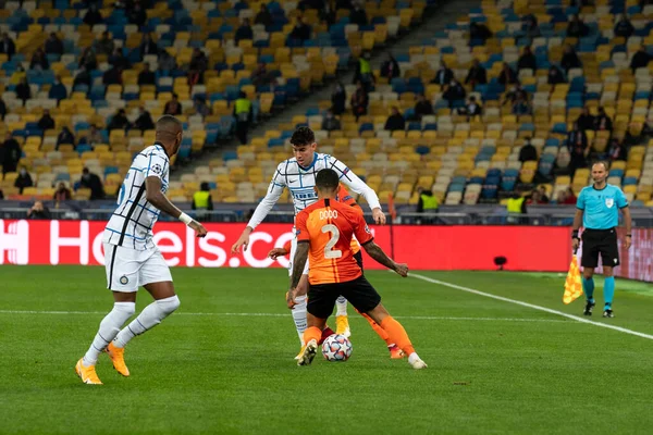 Kyiv Ucrania Octubre 2020 Alessandro Bastoni Dodo Durante Partido Fútbol — Foto de Stock