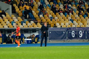 KYIV, UKRAINE - 27 Ekim 2020: UEFA Şampiyonlar Ligi B Grubu futbol karşılaşması FC Shakhtar ve Internazionale