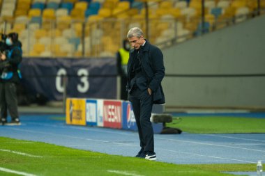 KYIV, UKRAINE - NOVEMBER 3, 2020: Valerii Bondar UEFA Şampiyonlar Ligi B Grubunun FC Shakhtar ve Borussia Monchengladbach maçında