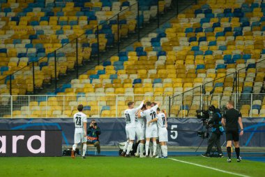 KYIV, UKRAINE - NOVEMBER 3, 2020: Valerii Bondar UEFA Şampiyonlar Ligi B Grubunun FC Shakhtar ve Borussia Monchengladbach maçında