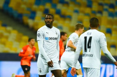 KYIV, UKRAINE - NOVEMBER 3, 2020: Valerii Bondar UEFA Şampiyonlar Ligi B Grubunun FC Shakhtar ve Borussia Monchengladbach maçında