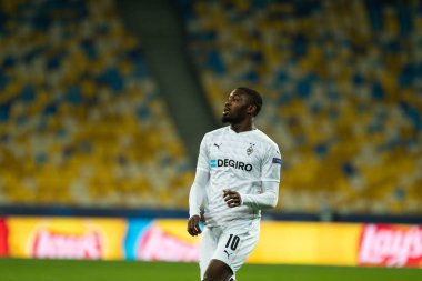 KYIV, UKRAINE - NOVEMBER 3, 2020: Marcus Thuram UEFA Şampiyonlar Ligi B Grubu FC Shakhtar - Borussia Monchengladbach maçında