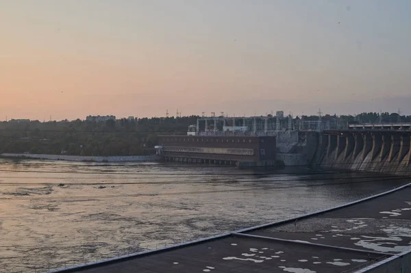 Zaporizhzhya Ukraine November 2020 Dnieper Hydroelectric Station River Dnepr — Stock fotografie