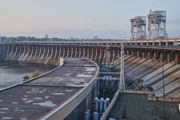 Zaporizhzhya Ukraine November 2020 Dnieper Hydroelectric Station River Dnepr — Stock fotografie