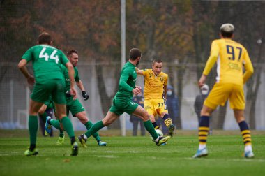 KHARKIV, UKRAINE - NOVEMBER 10, 2020: PFL Metallist-1925 - Prikarpattya