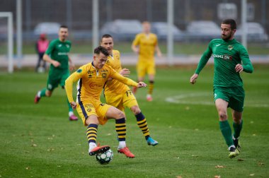 KHARKIV, UKRAINE - NOVEMBER 10, 2020: PFL Metallist-1925 - Prikarpattya