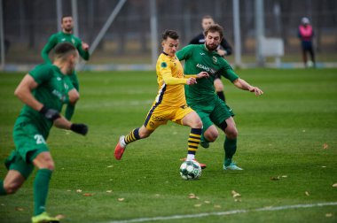 KHARKIV, UKRAINE - NOVEMBER 10, 2020: PFL Metallist-1925 - Prikarpattya