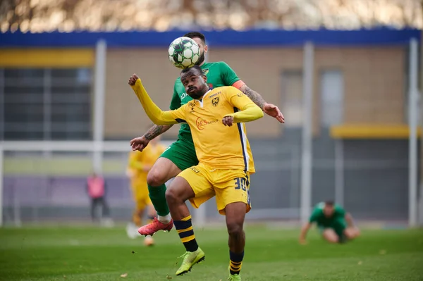 Kharkiv Ucrania Noviembre 2020 Partido Fútbol Pfl Metallist 1925 Prikarpattya — Foto de Stock